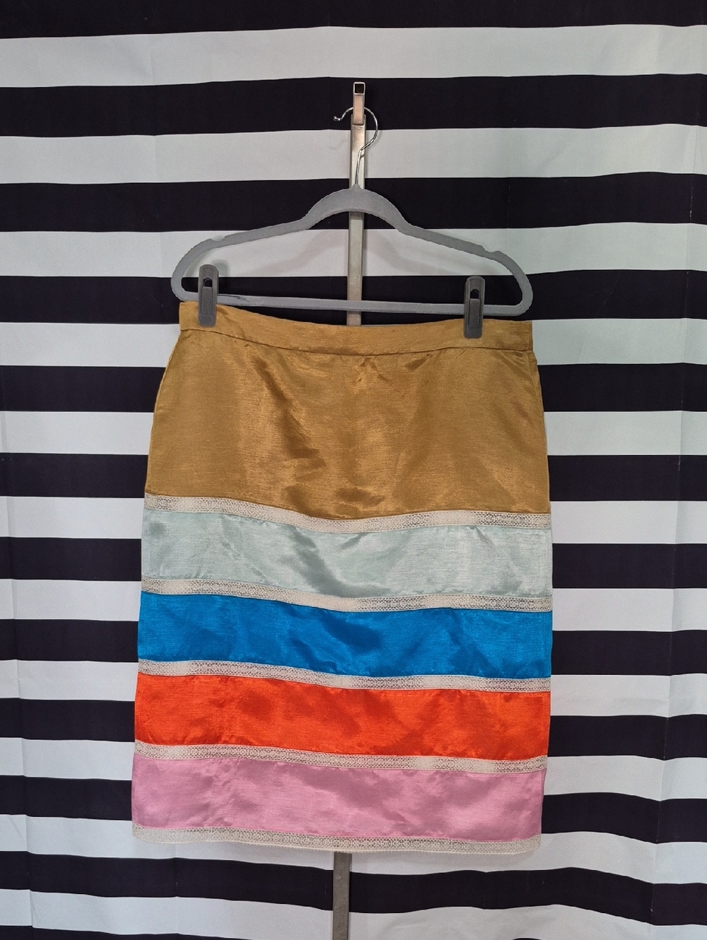 J. CREW Colorblock Striped Pencil Skirt - Multicolor